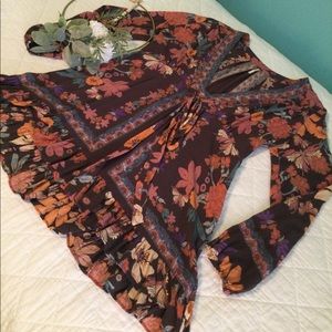 Free People Retro Hippie Top